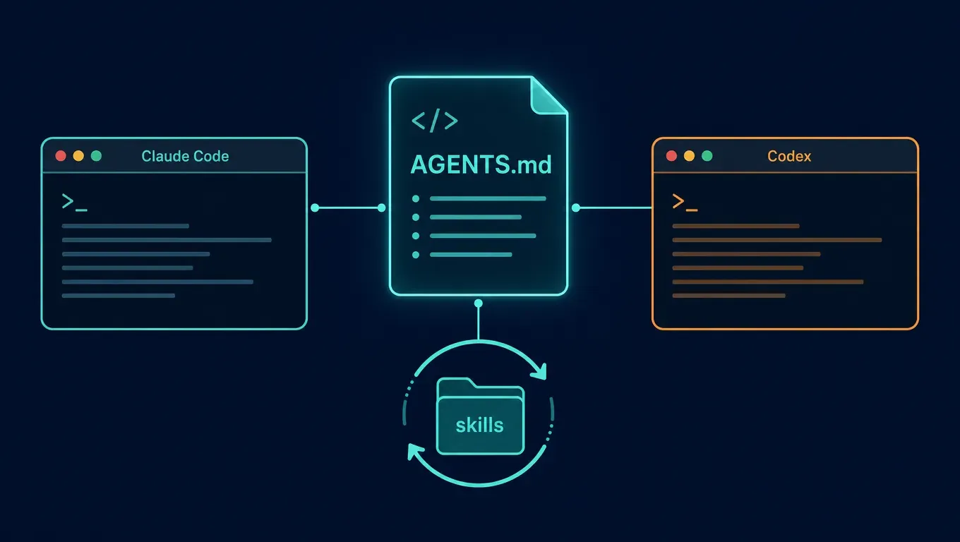 Claude Code 和 Codex 共用一份 AGENTS.md：第三方 API 下 2.1.281 前读不到，附 skillshare 同步技能实测