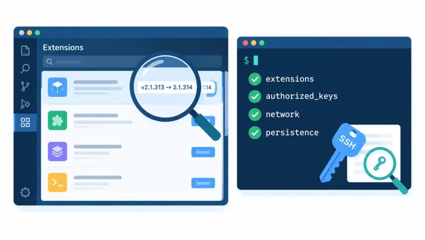 Claude Code VS Code Extension 2.1.313 Shipped an SSH Backdoor: a 5-Minute Check and Cleanup for Cursor / VSCodium Users