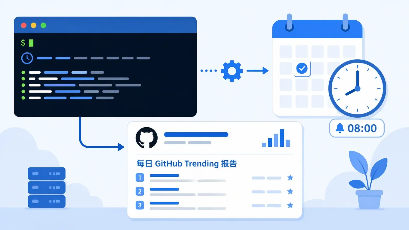 不用 n8n：一个 cron + codex exec，每天 8 点自动出 GitHub Trending 中文日报