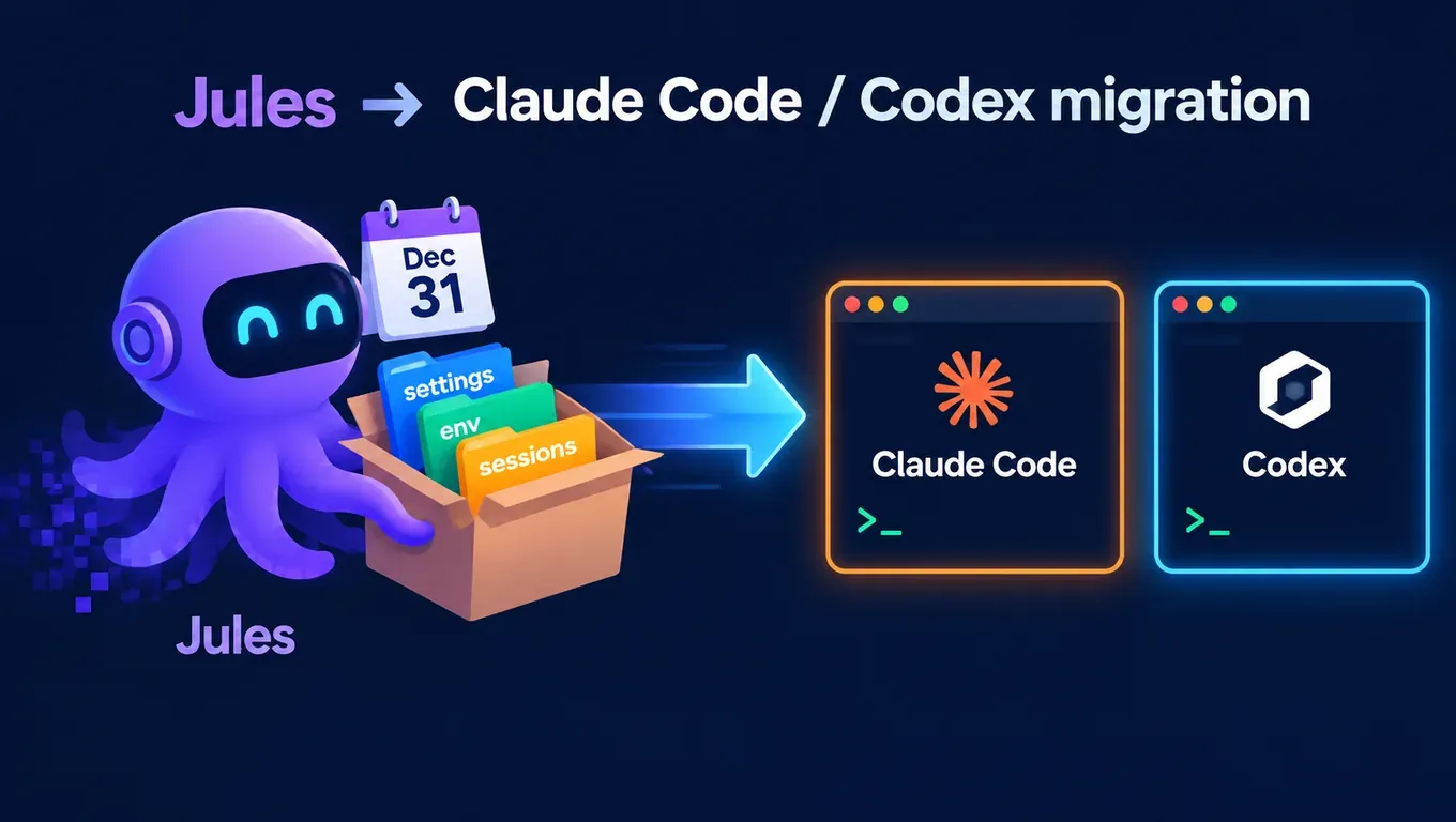 Google Jules Is Shutting Down (Dec 31): Export Your Data and Move to Claude Code / Codex Background Agents
