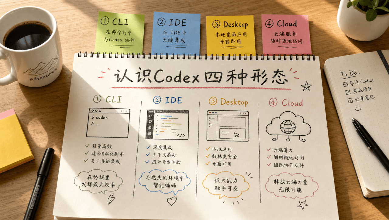 Codex 是什么：CLI、IDE、桌面和云端入口怎么选