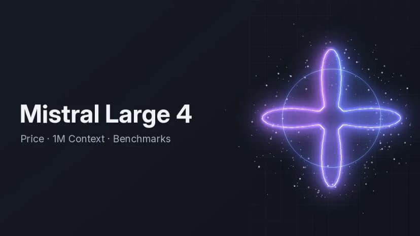 Mistral Large 4 是什么？官方价格、1M 上下文、基准与实测：网络安全和文档强，写代码偏慢